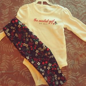 Carter's Holiday Onesie and pants